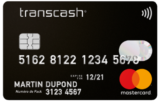 Mastercard Transcash prépayée sans justificatifs, Cash-back jusqu&rsquo;à 50%